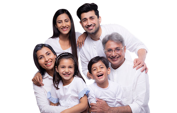 Happy family with membership benefits